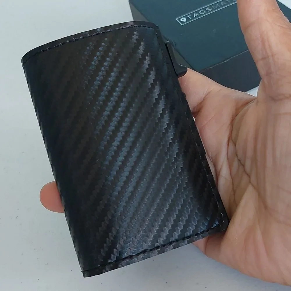 TagsMate Black Smart AirTag Mini Wallet RFID Protected New in Box